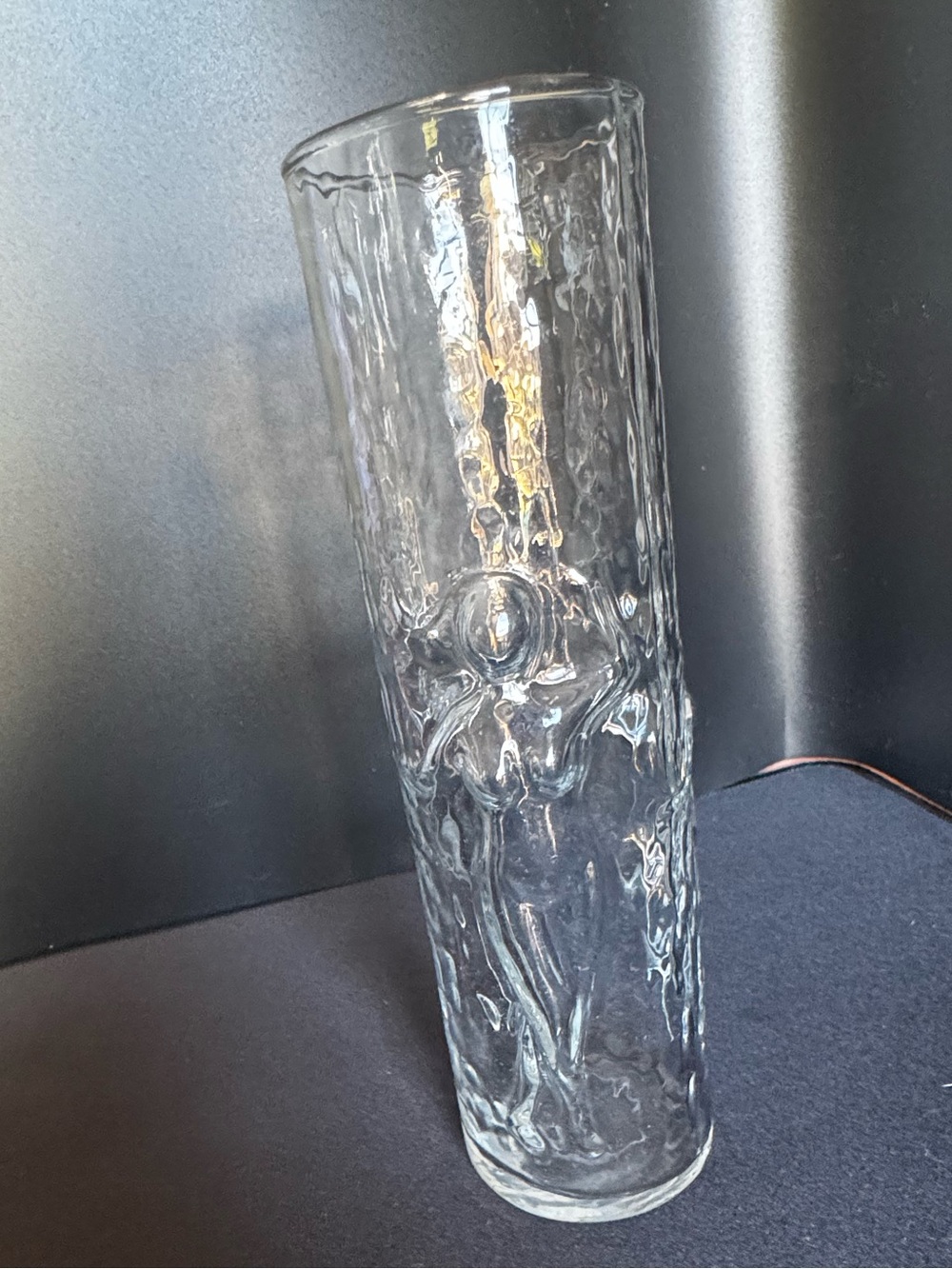 Vintage Libby 1968 La Femme Tumbler Vase Clear Glass